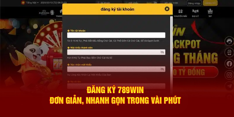 Đăng ký 789Win đơn giản, nhanh chóng